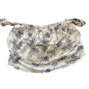 Embroidered floral off the shoulder top. Worn once. Like new condition.